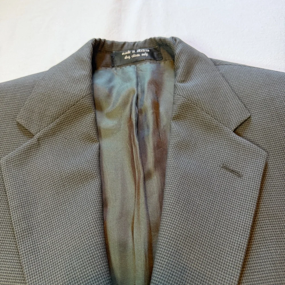 Andrew Fezza Men's Classic Black & Gray Houndstooth‎ Blazer Size 36R